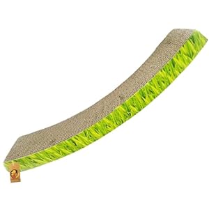 Foodie Puppies Cardboard Scratcher, Recyclable Corrugated Toy for Cat, Lounge for Furniture Protection,52x24x4.5cm