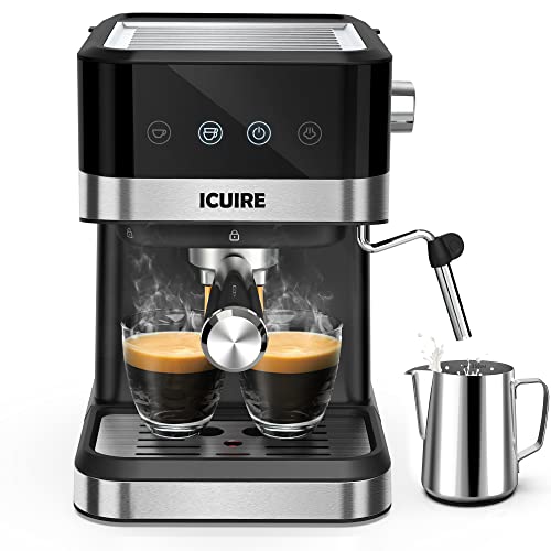 ICUIRE-Espresso-Machine-20-Bar-Pump-Coffee-and-Cappuccino-Latte-Machine-with-Milk-Frother-1050W-Semi-Automatic-Expresso-Maker-with-15L-Removable-Water-Tank-for-Home-Barista-Office