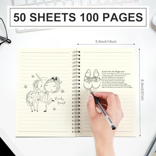 Image of Yahenda 3 Pcs Spiral Notebooks,1 Subject,Wide Ruled, Dark Color