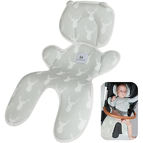 Cojín de asiento de malla 3D, cojín de verano fresco para cochecito, cojín de asiento fresco para cochecito, cojín transpirable para asiento de coche Cover