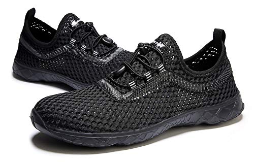 Suokeni Men's Quick Drying Slip On Water Shoes For Beach Or Water Sports Ultralight Walking Shoes All Black,Size:us 7/Eu 40 #TOP7
