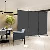 3-Panel Folding Privacy Screen, 6 Ft Portable Room Divider for Separating Spaces,102 W x 70 H Freestanding Partition Room Panel,Grey
