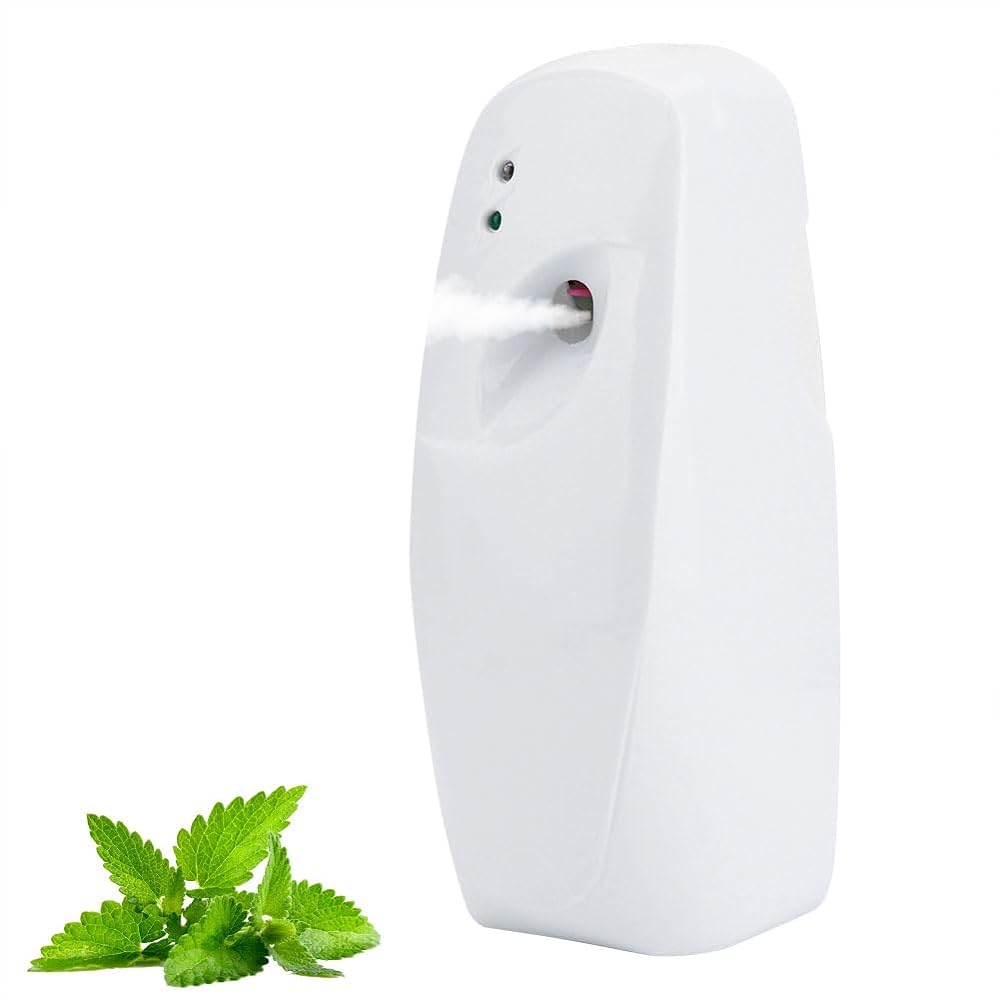 Dispensador de Perfume Automático, Automático de Fragancias Ambientador Aerosol Ajustable Ambientador Automatico Montado en la Pared Pulverizador Automático para Hogar Dormitorio Cocina Aseo Coche