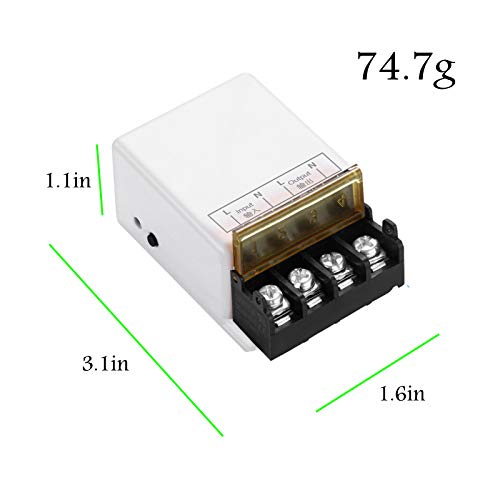 YETOR Remote Switch,110V/120V/240V /40A Relay Wireless RF Switch for Lights,Household Appliances, Garage Door,Pump and Electrical Equipment with 328ft Long Range (White)