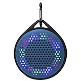 Magnavox MMA3623-BL Outdoor Waterproof Speaker with Color Changing Lights in Blue | Bluetooth Wireless Technology | Rechargeable Battery | Dust Protected and Waterproof |