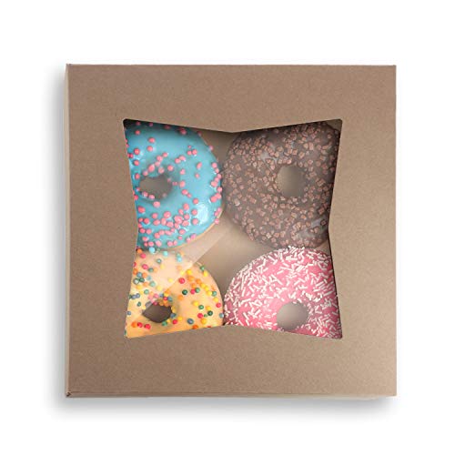 StarMar 9 inch Pie Boxes 12 Pack 9 x 9 pie box with clear window