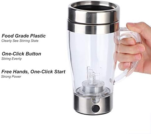 350ml Automatic Electric Coffee Self Stirring Cup, Stainless Steel Mixing Mug, for Coffee, Tea, Hot Chocolate Milk