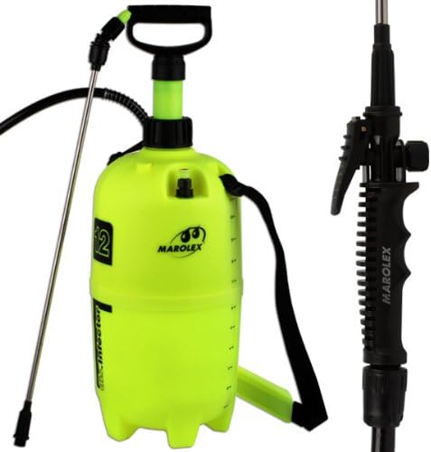Marolex 12 Litre Professional Calibrated Heavy Duty Pump Action High Pressure Sprayer - Comes With TCH Anti-Bacterial Pen!