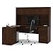BER9985276 - Bestar Prestige + L-shaped workstation kit in Cognac Cherry