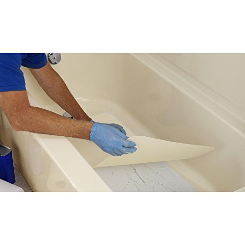 Tub/Shower Floor Repair Kit, 14-1/2 in W x 32 in L, Bone