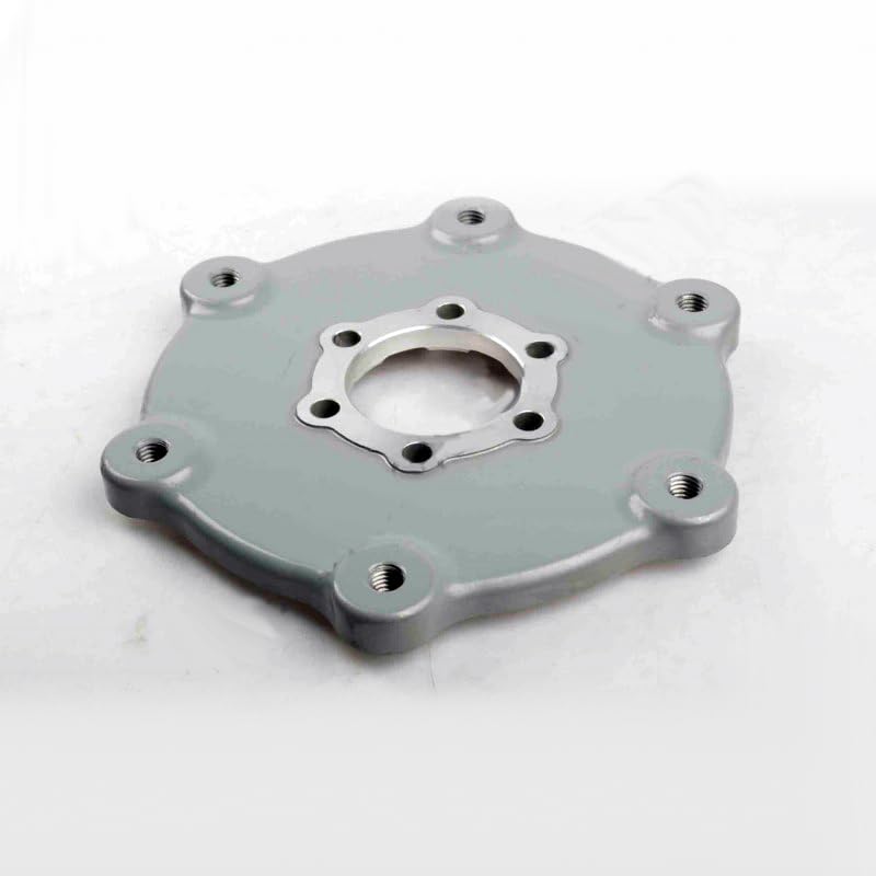 Plaque d'adaptation Bullet Moto argentée 804028 anti-vibration HKT
