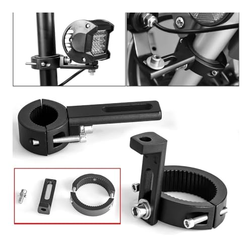 Fixation phare pour fourche moto et support antibrouillard réglable - 3