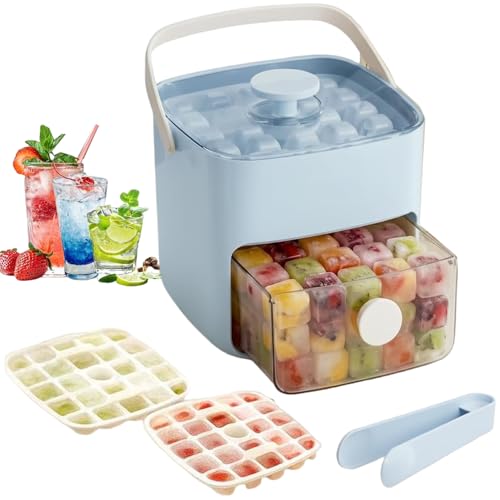 Molde para Cubitos de Hielo con Tapa y Asa Azul miniatura 1