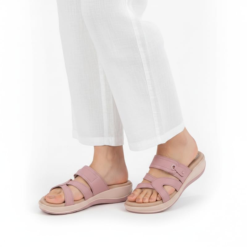 Image of ORTHO CLUB Women Orthopedic Comfort Slippers | Soft Cushioned Footbed | Anti-Slip Sole | Lightweight Daily Wear Sandals for Home & Outdoor Use