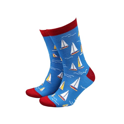 Smiling Faces MAKING SMILES SINCE 2001 Sock Therapy Bamboo Socks For Men - Fun, Novelty Socks - Sailing