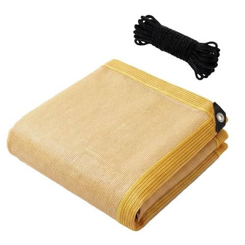 Bâche en maille anti-UV jaune robuste avec œillets de fixation - 2