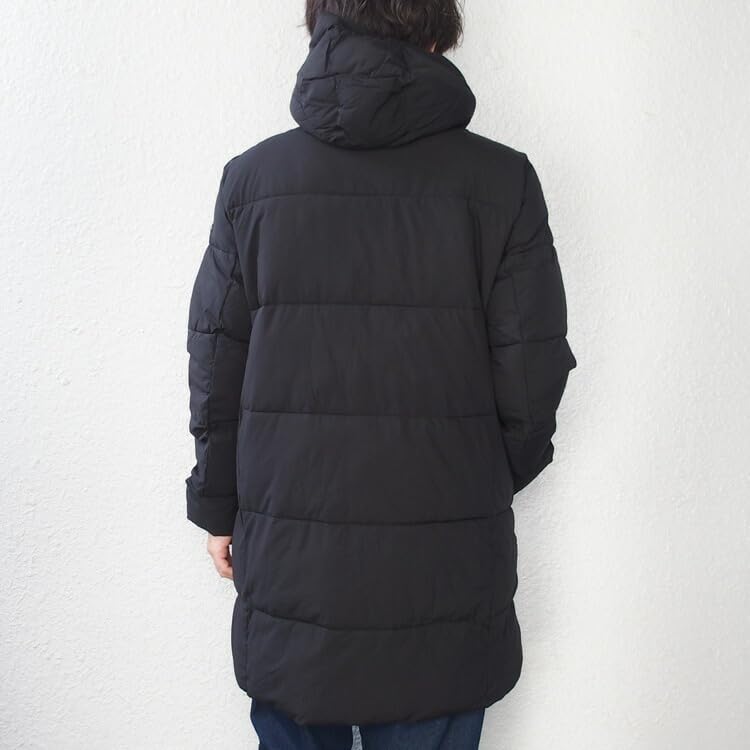 [カルバン クライン] 中綿ジャケット ロング丈 コート ロング フード [CM255696] L BLACK [並行輸入品]