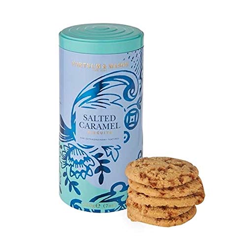 Fortnum & Mason British, Piccadilly Salted Caramel Biscuits, 200g Tin (1 Pack)