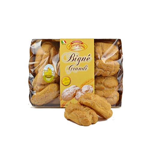  BIGNE\' GRANDI MASCOLO 120 GR 10 PEZZI SOFFICI DOLCE DOLCI DA FARCIRE CREMA