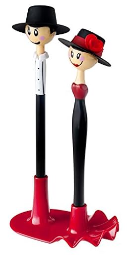 Vigar - Bolígrafos - Pack de 2 Unidades - 10,5 x 7 x 21,5 cm - Tinta Color Negro y Azul - Modelo Dolls Flamenco - Con Soporte y Ranura - Negro, Rojo y Blanco | Ya disponible en tu tienda friki favorita! En mundofriki.es! Vigar - Bolígrafos - Pack de 2 Unidades - 10,5 x 7 x 21,5 cm - Tinta Color Negro y Azul - Modelo Dolls Flamenco - Con Soporte y Ranura - Negro, Rojo y Blanco | Ya disponible en tu tienda friki favorita! En mundofriki.es!