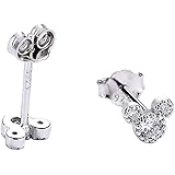 ミッキーマウス ピアス レディース シルバー925 かわいい アレルギー対策 スタッド 友達 誕生日 ギフト おしゃれ アクセサリー プレゼント(シルバーB)