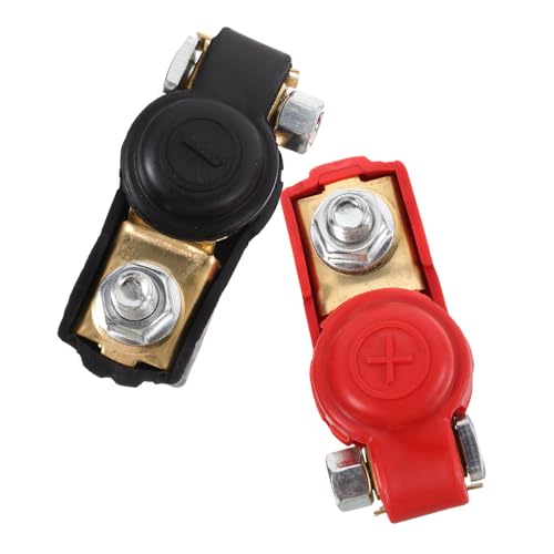 Abrazaderas de batería de cobre PRETYZOOM, conectores robustos de alta conductividad 1
