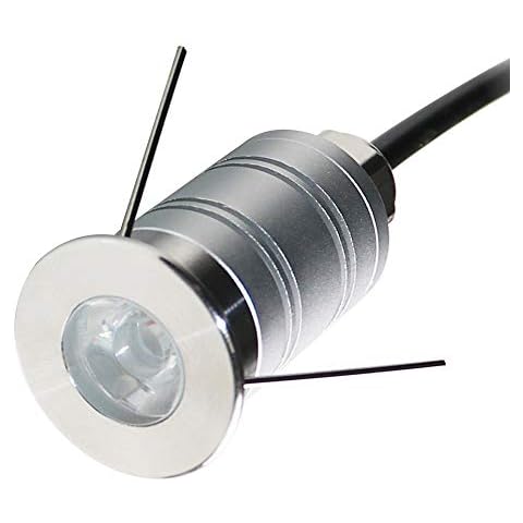 CNBRIGHTER LED In-Ground Well Light,Mini 15° Narrow Beam Angle Spotlight,1W 12V-24V DC, IP67 Waterproof Underground Outdoor Landscape Lighting,Warm White(3000K) Cover