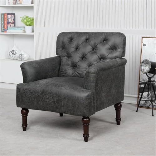 Sillón Transicional Gris Tapizado Cuero Sintético miniatura 2