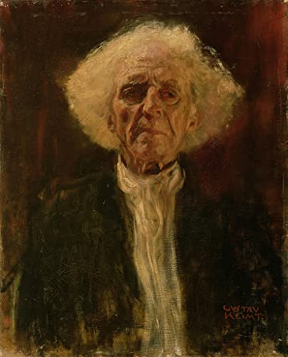 Poster Klimt Étude de la tête d'un aveugle art mélancolique