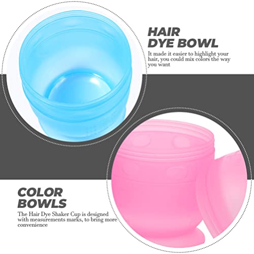 FRCOLOR 2pcs tingimento de cabelo Shaker Bowls Salão Mistura de copos de cabelo tigelas de cabelo es