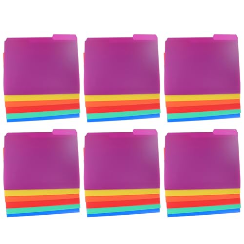 Dossiers en plastique Holibanna avec onglets 1/3 pour classement d'armoires | Lot de 36