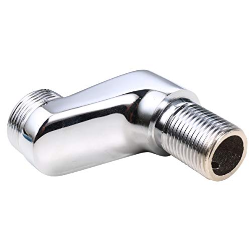 Hwmate Wall Mount Brass 3-3/8" Clawfoot Bathtub Adapter Shower Faucet Swing Arms Replacement With Adjustable Cap Chrome Finish #TOP2