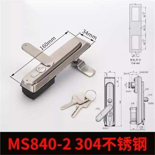 Verrou à 3 points MS840 pour panneau d'armoire électrique d'atelier - 3