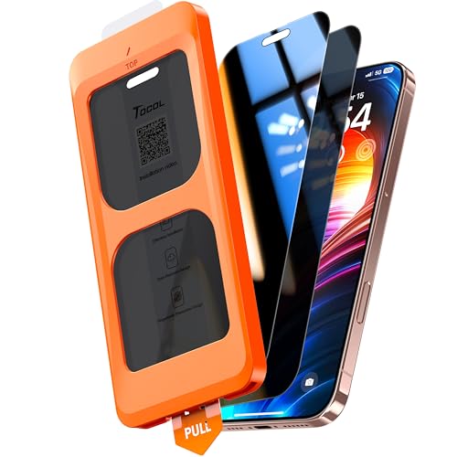TOCOL Protector Pantalla de Privacidad para iPhone 16 Pro Max, 25° AntiespĂas