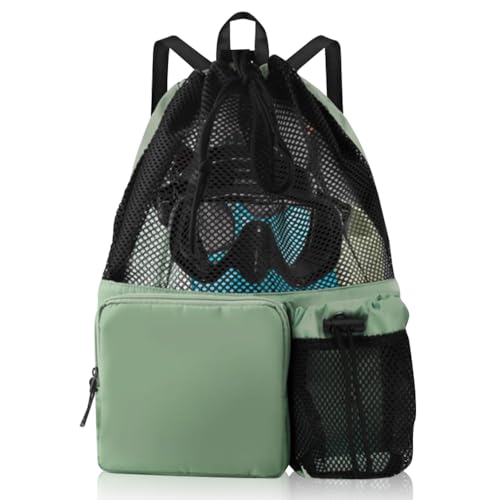 Mineup Mochila Piscina, Bolsas de Cuerdas Mujer Hombre Mochila, Mochilas De Cuerdas, Bolsa Piscina Malla, Mochila Gimnasio, Mochila Arena Natacion para Deportes y Viajes