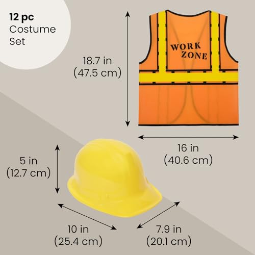 Disfraz de Construcción Azul Panda, Kit 6 piezas unisex miniatura 2