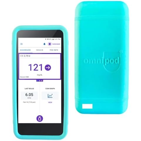 Sugar Medical Omnipod 5 Gel Skin Case | PDM Protective Cover | Protect Omnipod 5| Diabetes Care(Aqua) Cover