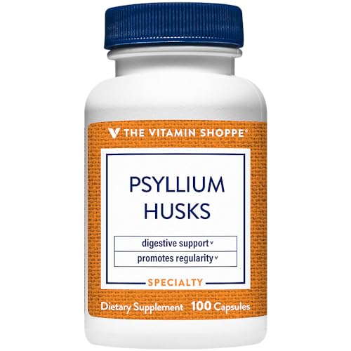 The Vitamin Shoppe Psyllium Husks Plantago Ovata Fiber Supplement (100 Capsules)