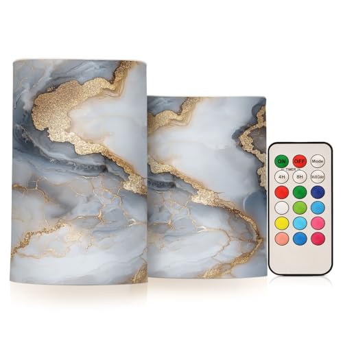 Bougies en marbre GuoChe lot de 2 pour ambiance de plage et intérieur