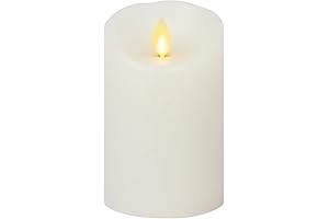 Scalloped Edge Flameless Flickering Candle with Warm LED Light