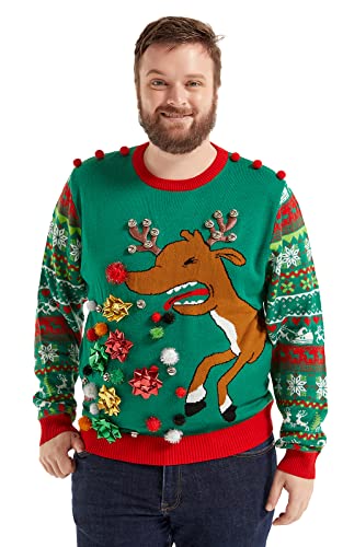 OFF THE RACK Hässlicher Weihnachtspullover, Unisex Lustiger Chunky...