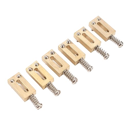 ブリッジサドル、真鍮標準サイズ 6 個 10.5 (銀)