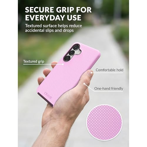 Image of Crave Compatible with Samsung Galaxy S25 Case (6.2 inch), Slim Fit, Shockproof Dual Layer Grip, Wireless Charging Compatible - Lilac