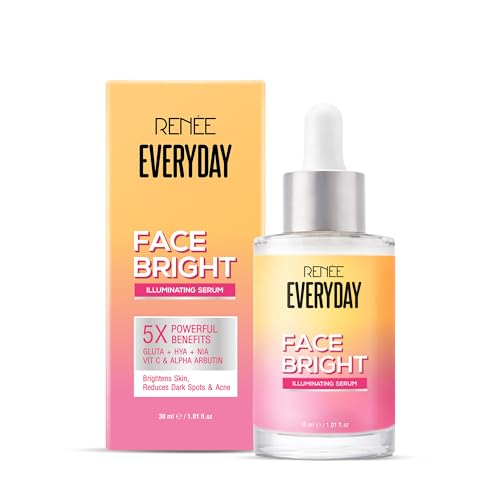 Image of RENEE Everyday Face Bright Illuminating Face Serum | Reduces Dark Spots & Acne, Brightens Skin, Improves Complexion & Radiance | For All Skin Types | With Glutathione, Niacinamide & Vitamin C | 30ml