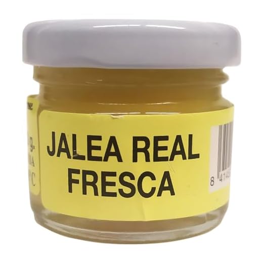 Jalea real fresca pura natural de España, bote de cristal con 30 gramos de jalea real de abejas y cuchara para tomar