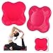 Ginocchiere Yoga, 2 Pezzi Tappetino per Ginocchiere Yoga Antiscivolo Ecologico e Leggero Equilibrio Sportivo Cuscino per Proteggere Ginocchia, Mani, Caviglia, Polsi e Gomiti, 25 x 25 cm Rose Red