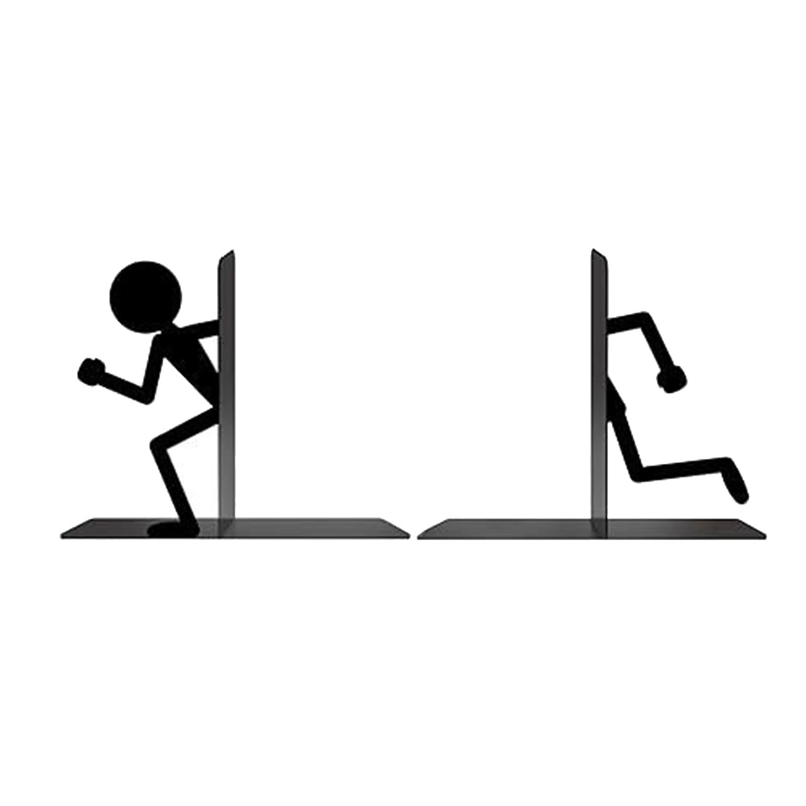 Mllepjdh E Robust Metal Bookends 2 Pieces Showcasing Fun Drawing Art For Bookshelf Assistanc Offices Bookends
