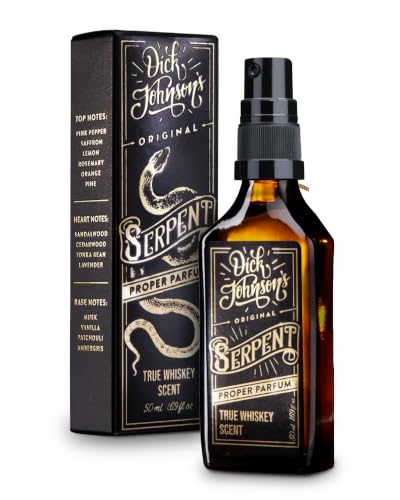 Dick Johnson Parfum Serpent True Whiskey 50 ml Parfum mit Whiskeynote Tonkabohne Sandelholz Herrenduft für Männer Langanhaltendes Herrenparfum Männer Parfüm Geschenk Made in Finnland