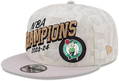 New Era Men's NBA Championship Adjustable 9FIFTY Locker Room Snapback Cap - Flat Bill Structured Baseball Hat
