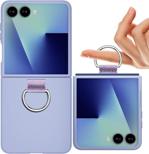 Image of Scalebee Back Cover Case for Samsung Galaxy Z Flip 7 / Flip7 5G, Purple | Ultra Thin Slim, Protective Case, Metal Ring